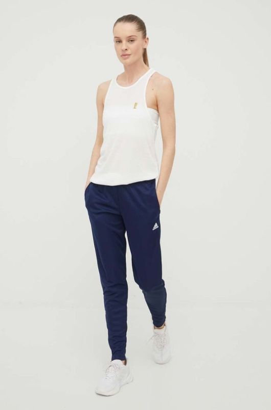 Штани для тренувань adidas Performance Entrada 22 HC0334 жіночі колір синій однотонні фото 2
