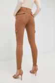 Моделюючі штани Spanx Stretch Twill Ankle Cargo жіночі колір сірий облягаючі висока посадка