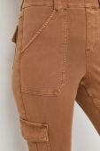 Моделюючі штани Spanx Stretch Twill Ankle Cargo жіночі колір сірий облягаючі висока посадка