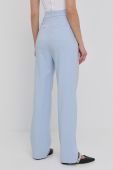 Штани Custommade жіночі пряме висока посадка колір блакитний