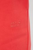 Бавовняні спортивні штани Jack Wolfskin жіночі колір рожевий однотонні (2400059)
