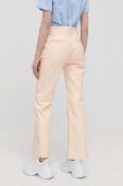 Штани Pinko жіночі колір бежевий пряме висока посадка