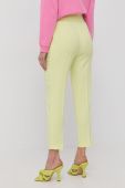 Штани Pinko жіночі колір зелений фасон сигарети висока посадка
