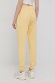 Бавовняні штани Chiara Ferragni жіночі колір жовтий з аплікацією