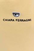 Бавовняні штани Chiara Ferragni жіночі колір жовтий з аплікацією