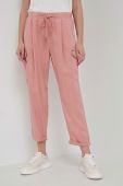 Штани Pepe Jeans Jynx жіночі колір рожевий фасон cargo висока посадка