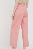 Штани Sisley жіночі колір рожевий пряме висока посадка (2357105)