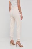 Штани Morgan жіночі колір бежевий фасон jogger висока посадка