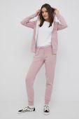 Спортивні штани Superdry жіночі колір рожевий однотонні