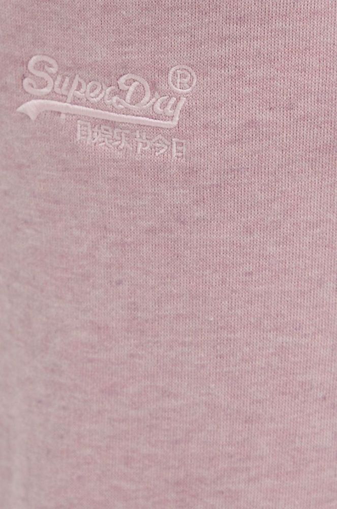 Спортивні штани Superdry жіночі колір рожевий однотонні фото 4