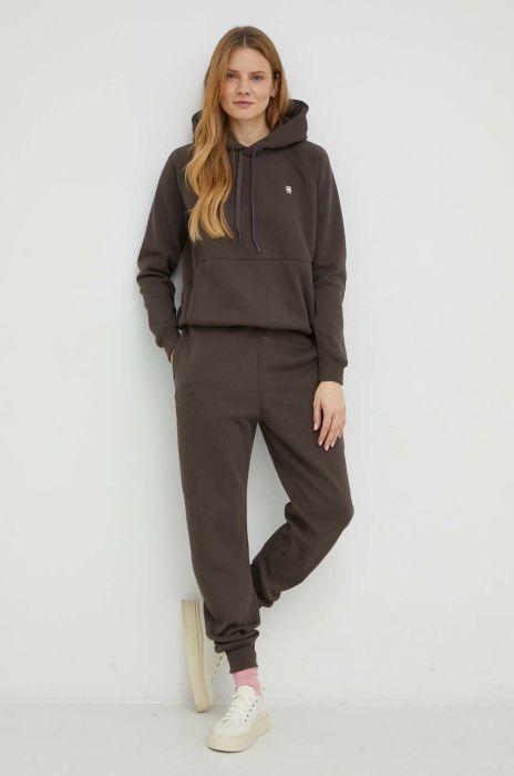 Спортивні штани G-Star Raw жіночі колір коричневий однотонні