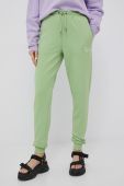 Штани Karl Kani жіночі колір зелений з аплікацією KW2210062-green