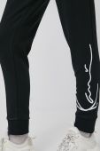 Штани Karl Kani жіночі колір чорний з аплікацією