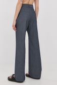Штани Gestuz жіночі колір синій широке висока посадка