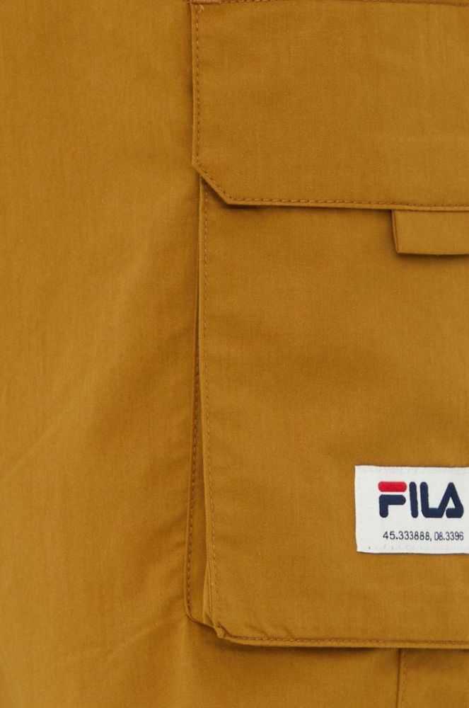 Спортивні штани Fila жіночі колір коричневий фасон jogger висока посадка фото 4