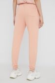 Бавовняні спортивні штани Kangol жіночі колір рожевий однотонні