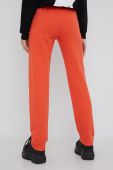 Бавовняні спортивні штани Kangol жіночі колір помаранчевий однотонні