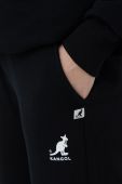 Бавовняні спортивні штани Kangol жіночі колір чорний однотонні