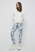Бавовняні спортивні штани Ellesse жіночі візерунок колір блакитний