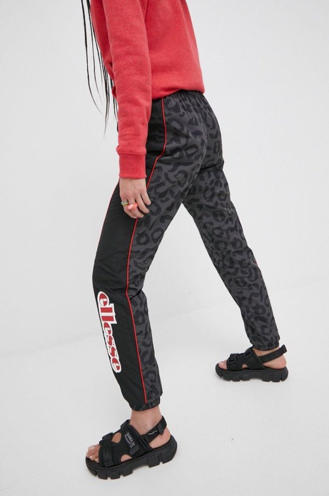 Спортивні штани Ellesse жіночі колір чорний фасон jogger висока посадка фото 3