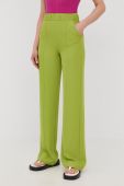 Штани Patrizia Pepe жіночі колір зелений пряме висока посадка