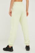 Бавовняні спортивні штани P.E Nation жіночі колір зелений однотонні