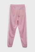 Дитячі спортивні штани adidas Originals колір рожевий з аплікацією