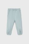 Дитячі бавовняні штани United Colors of Benetton однотонні колір блакитний (2107992)