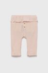 Дитячі бавовняні штани United Colors of Benetton колір рожевий візерунок (2110518)