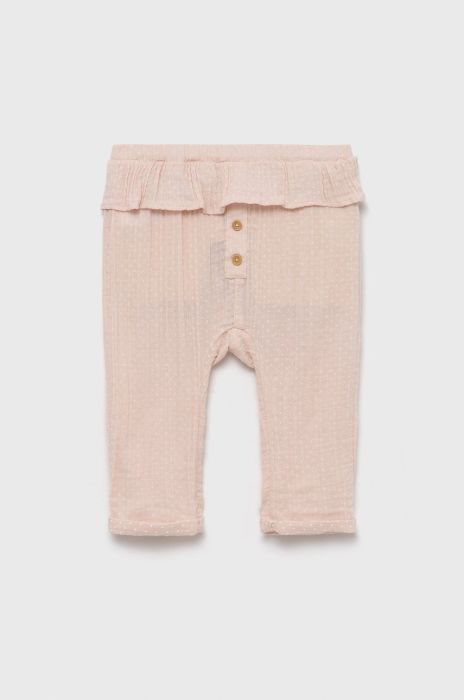 Дитячі бавовняні штани United Colors of Benetton колір рожевий візерунок (2110518)