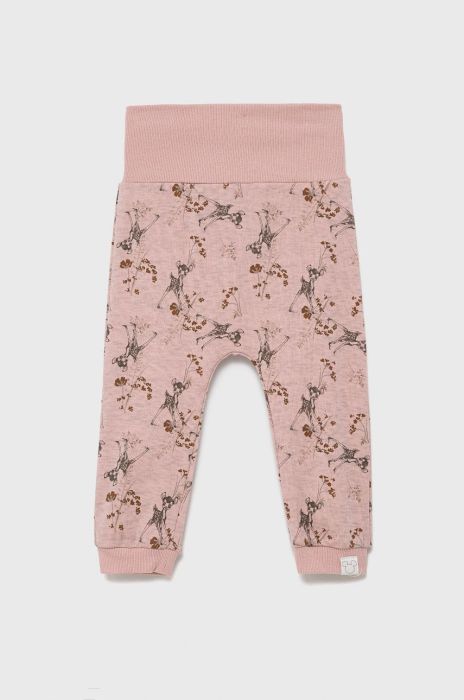 Дитячі штани Name it колір рожевий візерунок