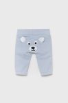Дитячі бавовняні штани United Colors of Benetton з аплікацією колір блакитний (2025532)