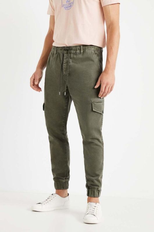 Штани Desigual чоловічі колір зелений фасон jogger фото 2