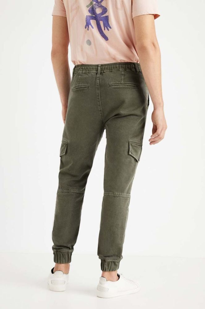 Штани Desigual чоловічі колір зелений фасон jogger фото 4