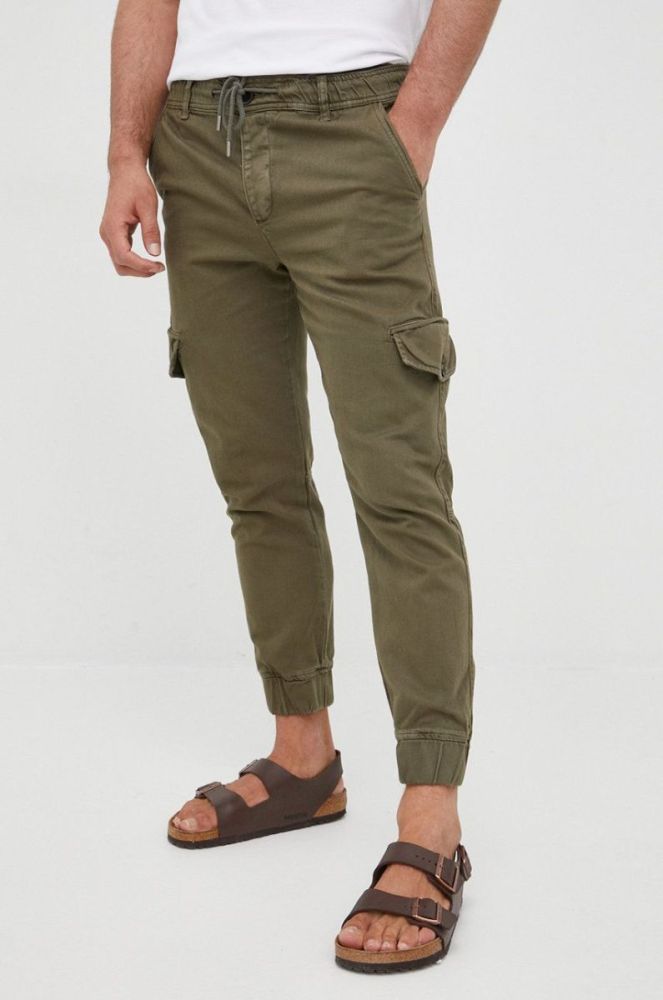 Штани Desigual чоловічі колір зелений фасон jogger фото 3