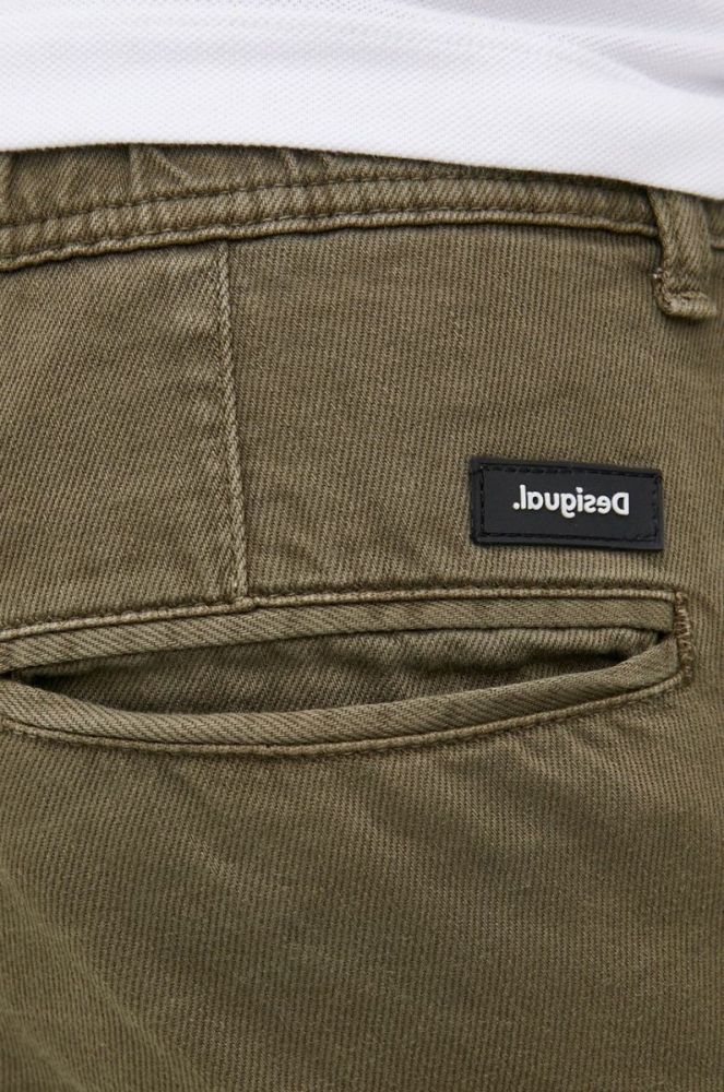 Штани Desigual чоловічі колір зелений фасон jogger фото 10