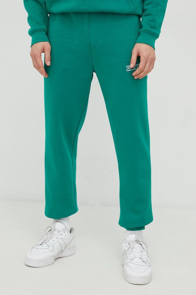 Спортивні штани Jack & Jones чоловічі колір зелений з принтом