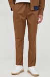 Штани Scotch & Soda чоловічі колір коричневий прямі