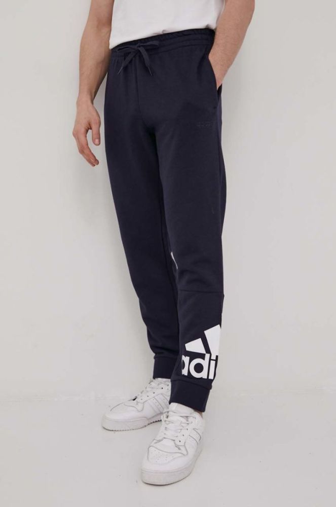 Штани adidas чоловічі колір синій з принтом (2073703) фото 2