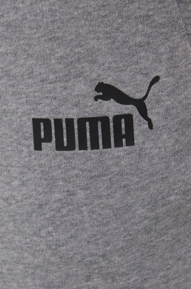 Штани Puma 586720 чоловічі колір сірий з принтом фото 4