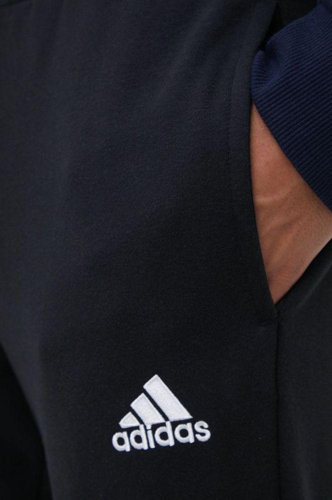 Спортивні штани adidas Performance Entrada 22 HB0574 чоловічі колір чорний однотонні фото 3