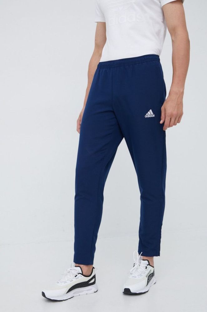 Штани для тренувань adidas Performance Entrada 22 HB5329 чоловічі колір синій однотонні фото 2