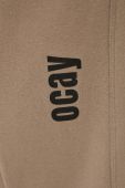 Бавовняні штани OCAY чоловіче колір бежевий гладке