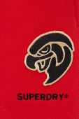 Спортивні штани Superdry чоловічі колір червоний з аплікацією