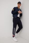 Спортивні штани Superdry чоловічі колір синій однотонні