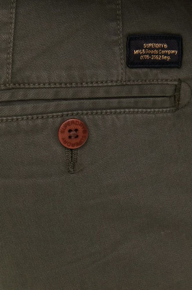 Штани Superdry чоловічі колір зелений фасон chinos (2356493) фото 4