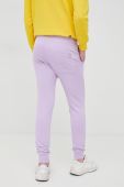 Бавовняні штани United Colors of Benetton чоловічі колір фіолетовий однотонні