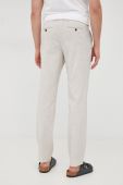 Штани з домішкою вовни Tommy Hilfiger чоловічі колір бежевий облягаюче