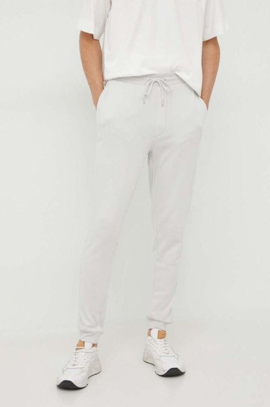 Бавовняні спортивні штани BOSS BOSS CASUAL колір сірий однотонні (3460876)