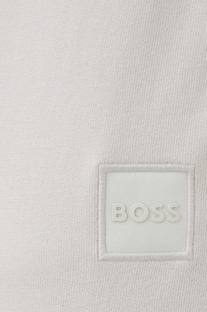 Бавовняні спортивні штани BOSS BOSS CASUAL колір сірий однотонні (3460876) фото 4